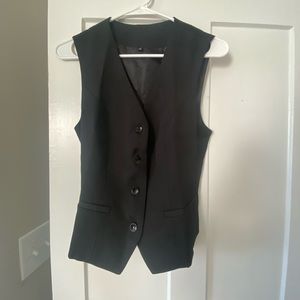 black button up vest